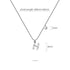 Solid 925 Sterling Silver Initial Crystal Personalised Alphabet Letter Necklace Silver